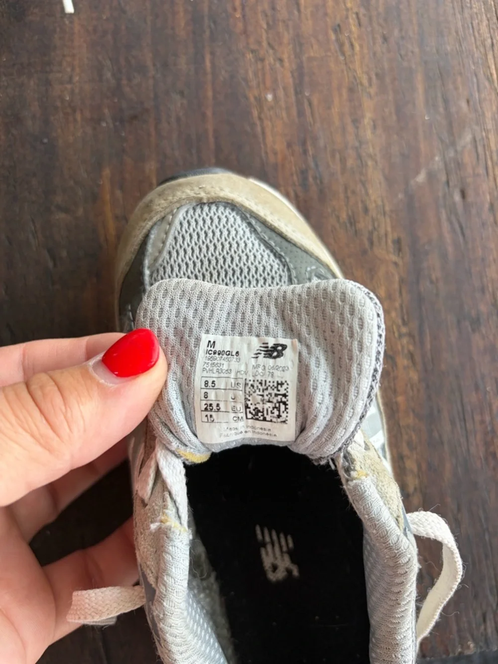 New Balance Kids' Gray and White Athletic Sneakers - Picture 4 of 4